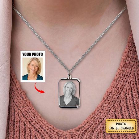 Personalized Photo Crystal Necklace
